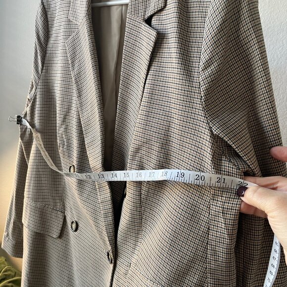 Women’s H&M Checked Double-Breasted Blazer – Size L - Picture 5 of 5
